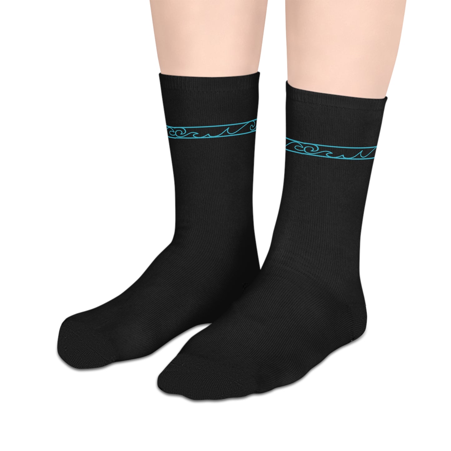 Groovy Wave Mid-length Socks