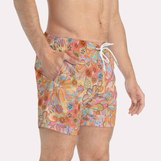 Men's "His" Wild Floral Swim Shorts